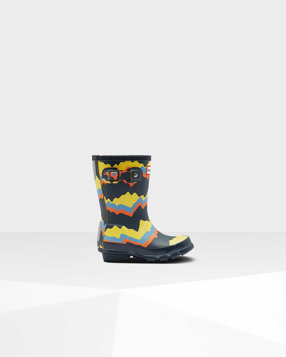 Hunter Original Little Storm Stripe Kids Rain Boots NZ-99820N Navy